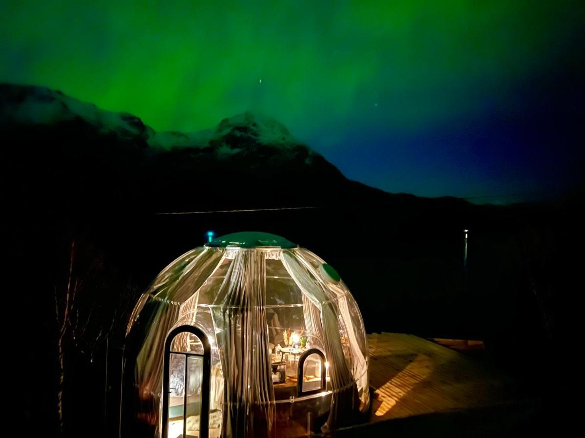 Lofoten Glampingdome Myrland Eksteriør billede