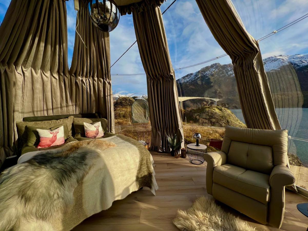 Lofoten Glampingdome Myrland Eksteriør billede