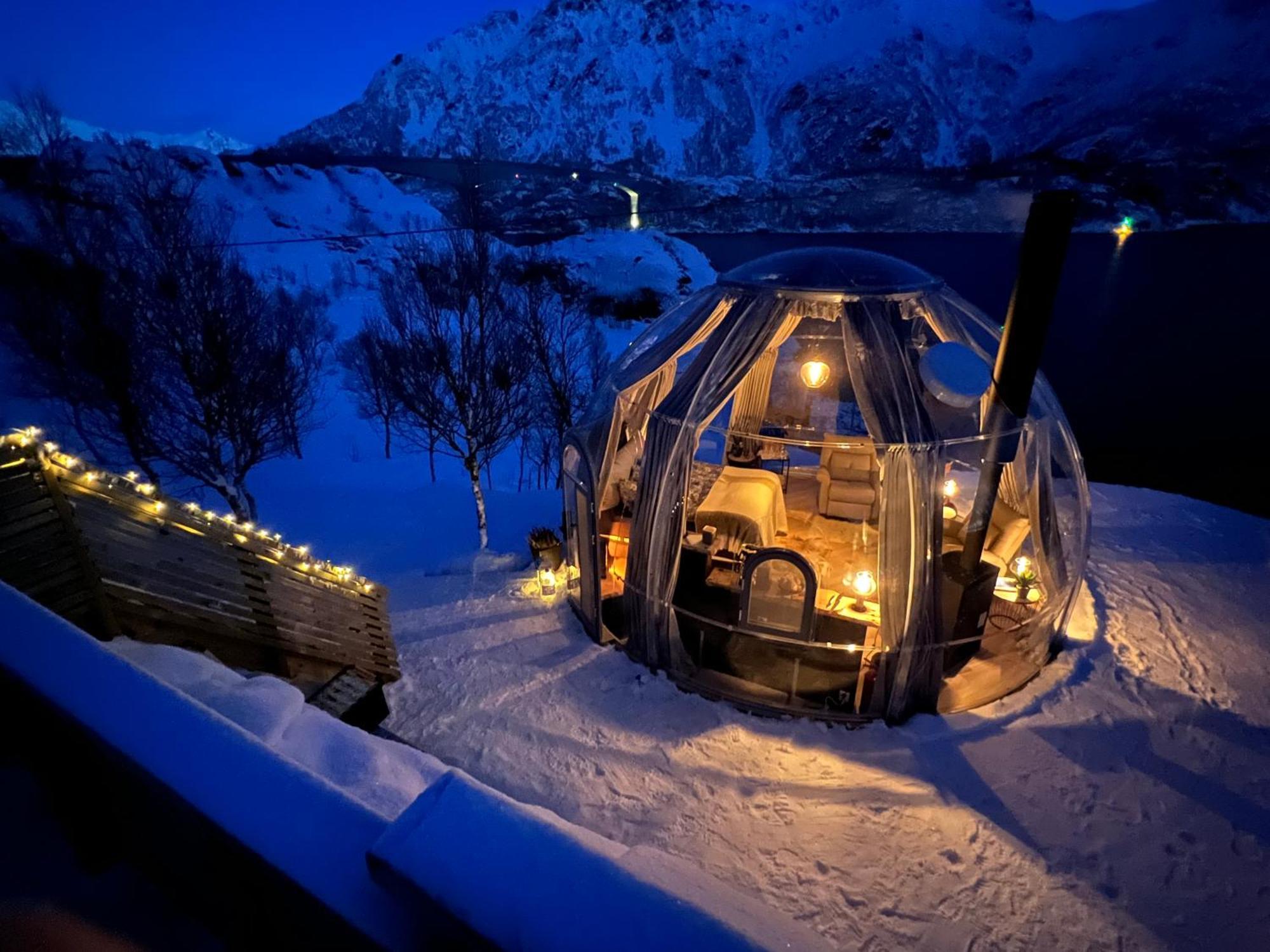Lofoten Glampingdome Myrland Eksteriør billede
