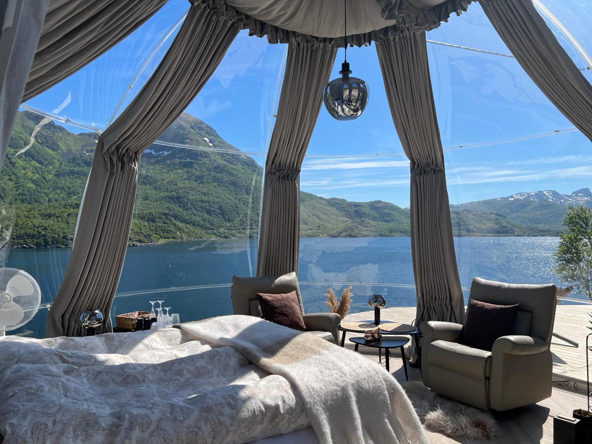 Lofoten Glampingdome Myrland Eksteriør billede